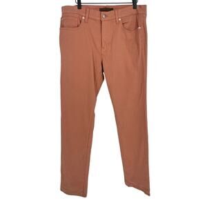 Joe's Jeans Kinetic Brixton Slim Straight Pants 33 Salmon Pink Stretch 34L Men's